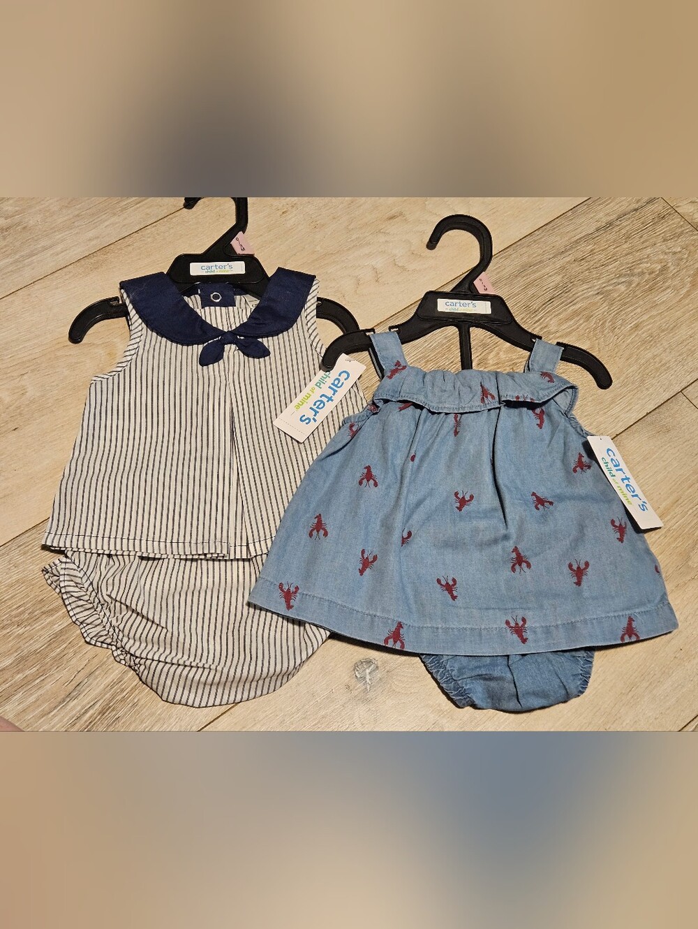 NWT Child Of Mine Carter's Baby Girl 0-3M Outfit Lot 2-Piece Sets Nautical